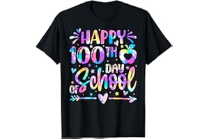 HAPPY 100TH DAY OF SCHOOL GIFT Happy 100th Day Of School Tie Dye Rainbow 100 Days Smarter T-Shirt