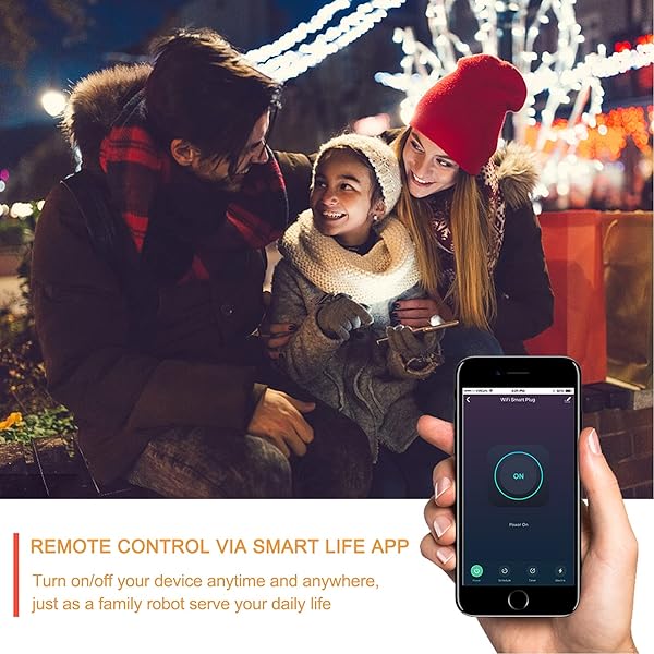 MULS Enchufe inteligente WiFi con interruptor inalmbricoFunciona con Alexa Google Home control de voz y grupo horario y temporizador enchufe inteligente de monitoreo de energa