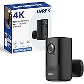 Lorex 4K Spotlight Battery WiFi Security Camera | Color Night Vision | Person & Vehicle Detection | 2-Way Talk | Wired Option