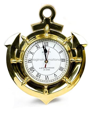 Buy Solid Brass Time S Wall Clock Anchor Nautical Maritime