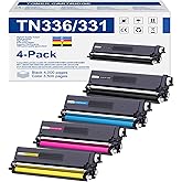 TN336 Toner Cartridge High Yield Compatible Replacement for Brother TN-336 TN331 for Use with Brother HL-L8350CDW HL-4150CDN 