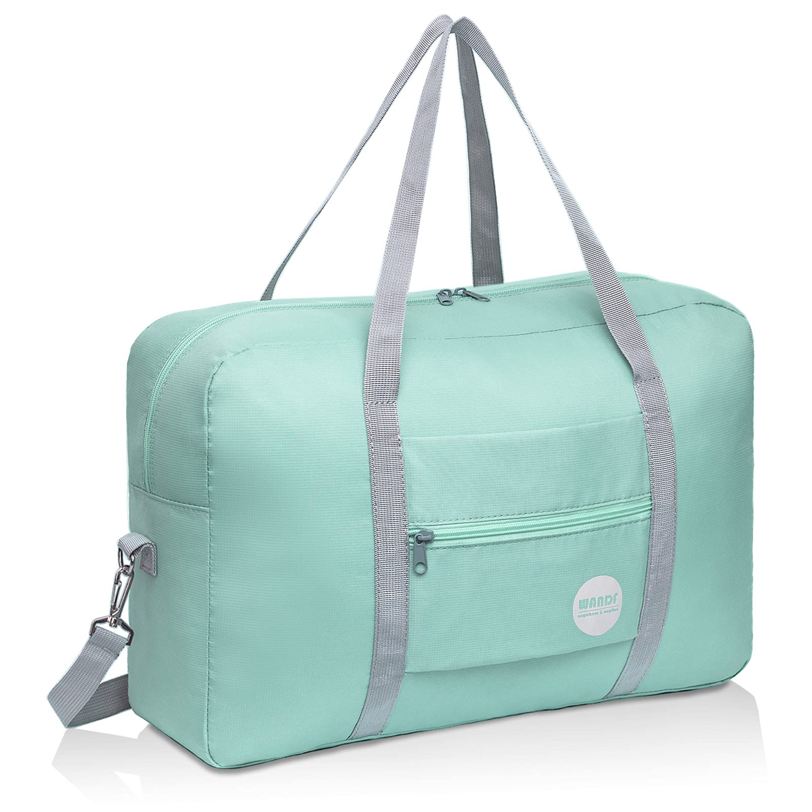 Cabin Bag 45x36x20 for Easyjet Airlines Underseat Travel Bag Holdall Bag Carry on Hand Luggage Weekend Bag for Women and Men (Mint Green 25L with Shoulder Strap)