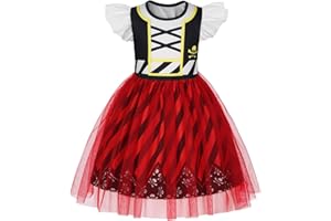 HenzWorld Halloween Costumes for Kids Pirate Costume Princess Dress up for Girls Birthday Cosplay Party Outfit Tulle Dress