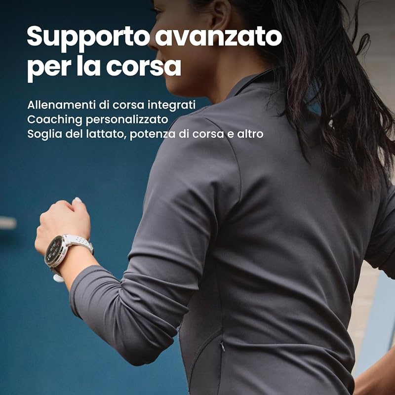 Active 3 Premium 45mm Smartwatch GPS Running, AMOLED 1,32” Vetro Zaffiro, Batteria 12gg, 4GB, NFC, Mappe Offline, 170+ sport, 5 ATM, Cardiofrequenzimetro e Fitness Tracker per Android e iPhone