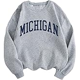 Hilinker Women's Graphic Crewneck Sweatshirts Casual Loose Long Sleeve Pullover Tops