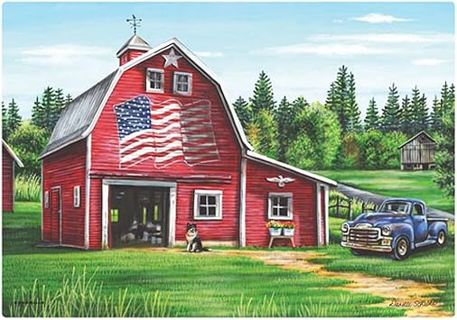 Amazon Com American Country Barn Paper Placemats 9 75in X 14in