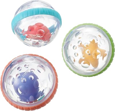 Nuby Floating Bubbly Buds Baby Bath Toy Sensory Play Easy to Hold