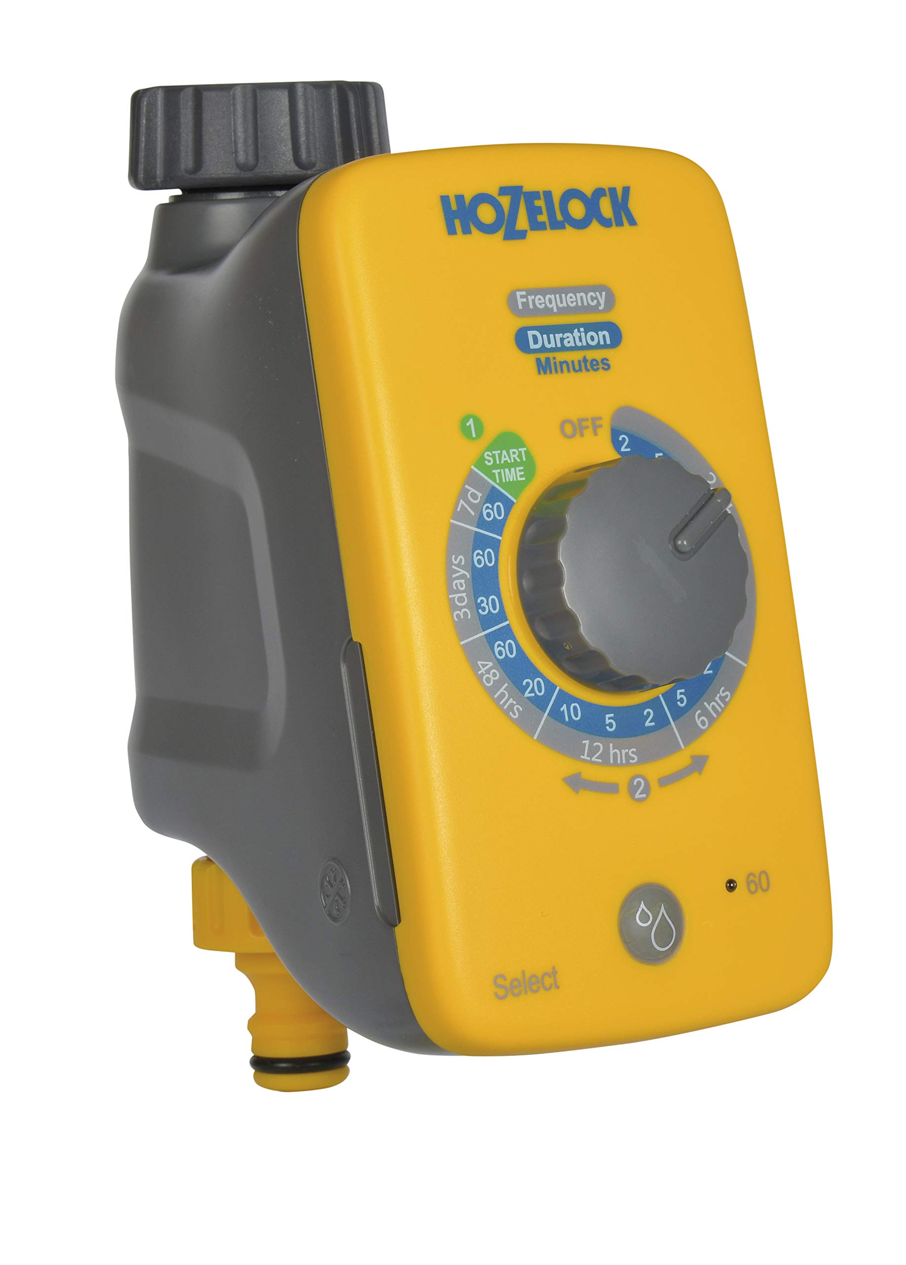 HOZELOCK - Watering Timer Select Controller : Automatic Watering, Easy To Use, 16 Pre-installed Programs, 2 to 60min Watering up to 4 Times A Day, Manual Watering Function [2220 1240]