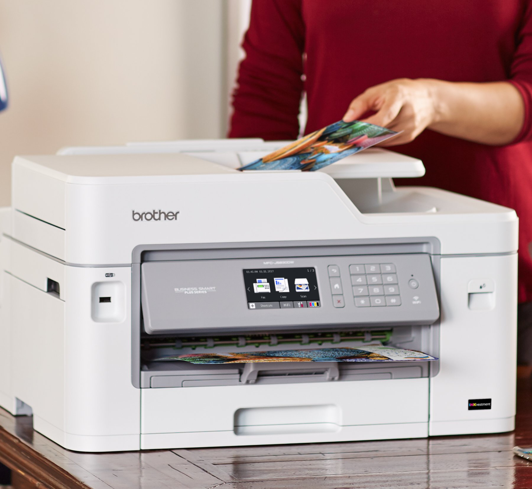 Brother MFCJ5830DW Inkjet All-in-One Color Printer, Wireless, Duplex Printing, | eBay