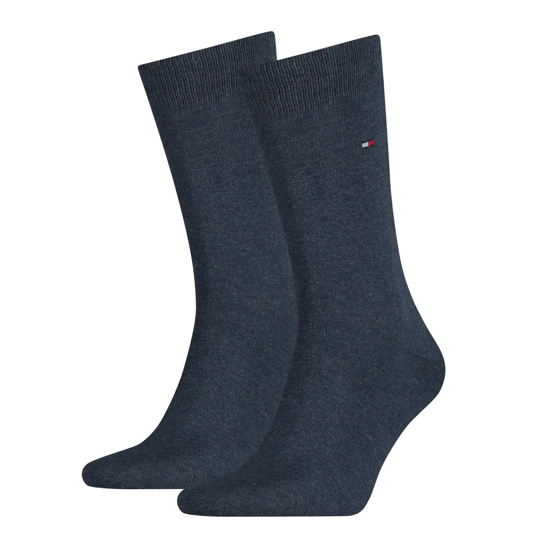 Tommy Hilfiger Men's Classic 2P Calf Socks, Blue, Size 43