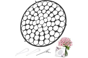JAKY-GLOBAL Flower Arrangement Holder 7in Floral Grid Flower Frog Arranging Tool Wire Arranger Twist for Vase Floral Ikebana Stems Holder Bouquets Plant Fixation(7in Black)