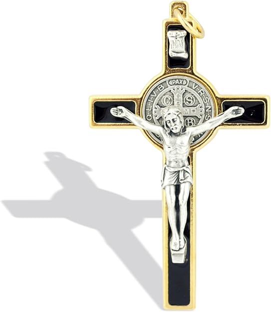 Catholic Saint Benedict Crucifix Necklace