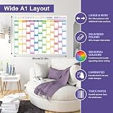 SULOLI 2026 Wall Planner A1 Yearly Calendar 85x58cm UK Staff Office view 4