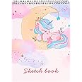 Sketch Book, 100 Pages (50 Sheets), Spiral Bound Artist Sketch Pad, Acid Free Drawing Paper for Drawing, Painting, Sketching or Doodling for Girls