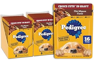 Pedigree Choice Cuts in Gravy Filet Mignon Flavor Adult Wet Dog Food, (16) 3.5 Oz. Pouches