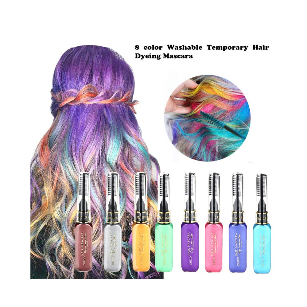 Amazon Com Jawm 8 Colors Temporary Hair Coloring Chalk Hair Dye