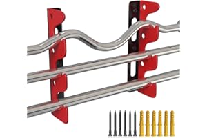 HUWAIGOU Olympic Wall Mounted Barbell Storage Rack Holder Stand Hanger, Wall Mounted Weight Dumbbell Rack for Olympic Barbell, Curl Bar, Commercial or Home Gym Accessory