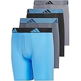 adidas boys Microfiber Underwear (4-pack) Long Boxer Briefs for Boys