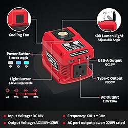 2 Pack 220W Power Inverter Compatible with