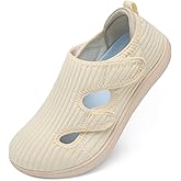 LeIsfIt Diabetic Shoes for Women Adjustable Extra Wide Barefoot Walking Shoes for Swollen Arthritis Edema Feet Wide Width Zero Drop Sole