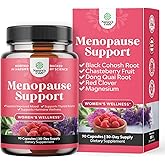 Complete Herbal Menopause Supplement for Women - Multibenefit Menopause Ease Hormone Balance for Women for Night Sweats Mood and More with Dong Quai Vitex Chaste Berry and Black Cohosh - 90 Count