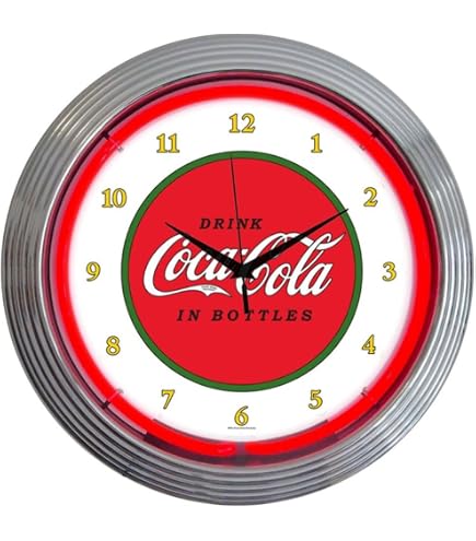 Amazon.com: Neonetics Drinks Coca Cola Wave Neon Wall Clock, 15