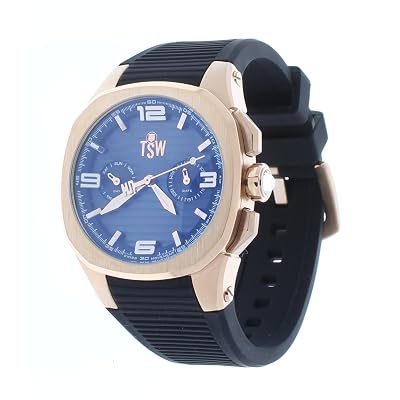 Blue and Rose Gold Technosport Watch Teleport Watches | Blue & Rose Gold Silicone Watch main image 2