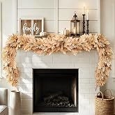 Fall Decorations for Home, 6Ft Artificial Berry Cypress Leaves Fall Garland | Fall Decor, Autumn Harvest Halloween Thanksgiving Centerpieces for Table Fireplace Mantle Porch Home Decor Indoor