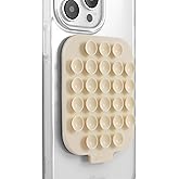 Sonix | Magnetic Silicone Suction Cup Phone Mount for iPhone | Compatible with MagSafe | Off White, Beige | Linen