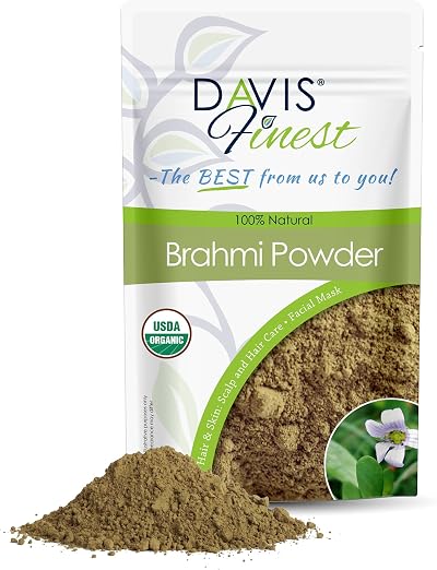 Davis Finest Organic Brahmi Powder 100g Pure Natural Ayurvedic Hair Care