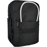 Golf Valuables Pouch Compact Organizer Bag for Men and Women | 3 Zippered Pockets, Holds 28 Balls, Rangefinder &amp; Tees