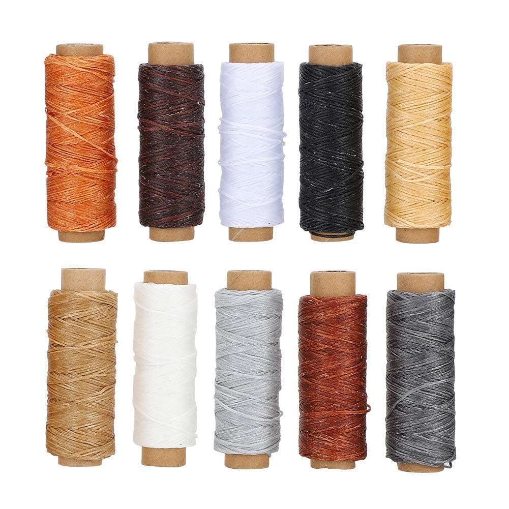150D Leather Sewing Waxed Thread Cord10 Colors/Set Waxed Thread for Hand Sewing Leather Leather Tools