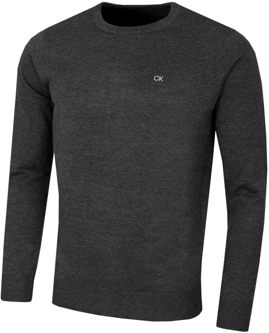 Calvin Klein Mens Crew Neck Sweater Charcoal Marl L