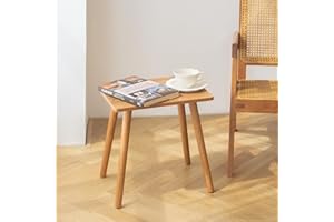 AWASEN Mid Century Modern Side Table, Small End for Living Room Bedroom Office Small Spaces, Modern Side Table Nightstand with Solid Wood, Easy Assembly, (Brown)
