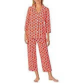 BedHead - 3/4 Sleeve Crop Stretch Jersey PJ Set - GoGo Geo - Small