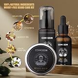 ComoZon Beard Grooming Kit Men Gift Set with Oil Shampoo Comb Brush Balm view 2