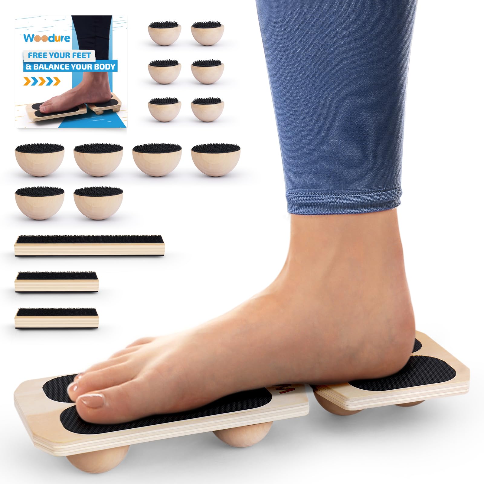 Photo 1 of Ankle Strengthener 3 Optional Levels, Blackboard Foot Trainer for Sprained, Foot Strengthener Ankle Balance Board Suitable for Athletes, Injury Tehabilitation, Kids to The Elderly (with Instructions)