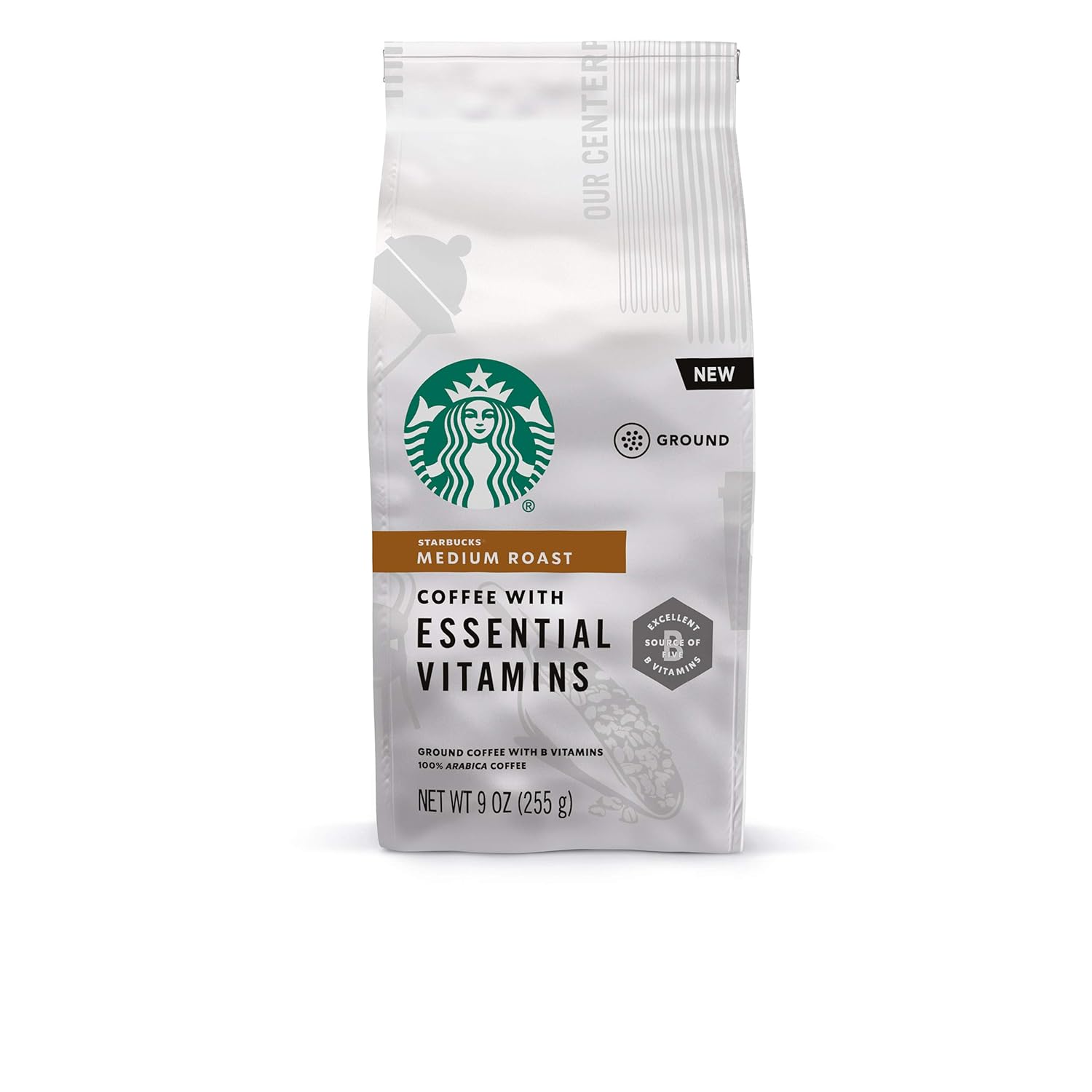 Starbucks Medium Roast Ground Coffee with Essential B Vitamins — 6 bags (9 oz. each)