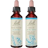 Bach Original Flower Remedies 2-Pack, Have Tolerance" - Beech, Rock Water, Homeopathic Flower Essences, Vegan, 20mL Dropper x2