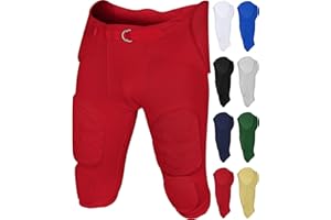 Exxact Sports Proline Men's Integrated Football Pants with 7 Flex Pads, Lightweight Football Practice Pants for Protection
