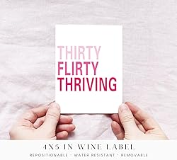 30th Birthday Wine Bottle Label,Funny Cute Wine