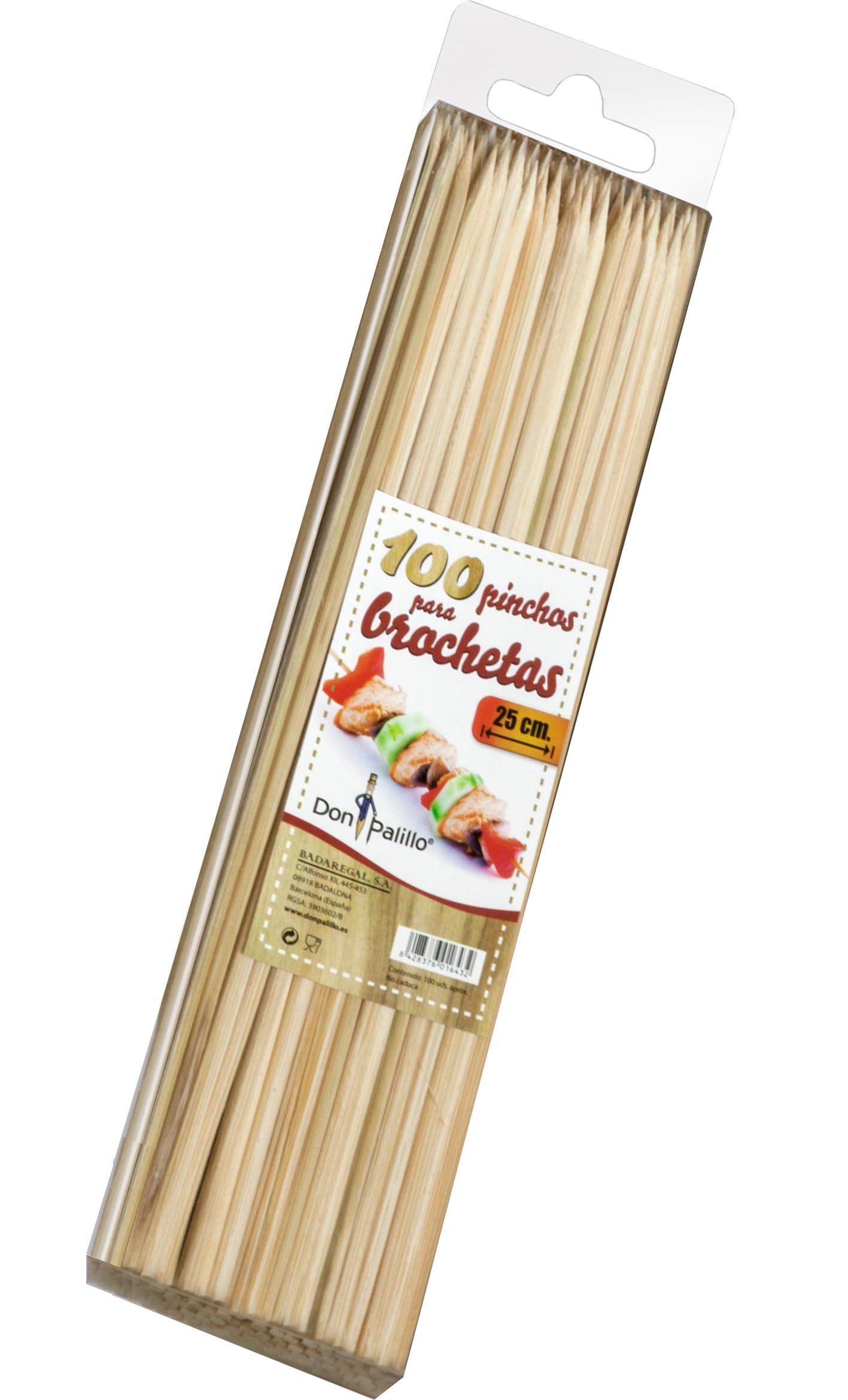 DON PALILLO - 100 x 250 x 3mm Bamboo Skewers for BBQ Dessert Crafts DIY Activities (1)
