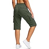 Viodia 15" Long Shorts for Women Hiking Cargo Bermuda Shorts Lightweight Knee Length Capris for Summer Travel Fishing