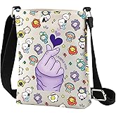 CMNIM K-Pop Crossbody Bag Korean Boys Band Inspired Gifts for Korean Group Fans Friends Korean Music Merch Bangtan Boys Gifts
