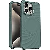 ORNARTO Vortuxe for iPhone 15 Pro Max Case 6.7" | 2X MIL-STD Drop Protection | Compatible with MagSafe | Sleek Aesthetic Liquid Silicone Phone Cover - Pine Green