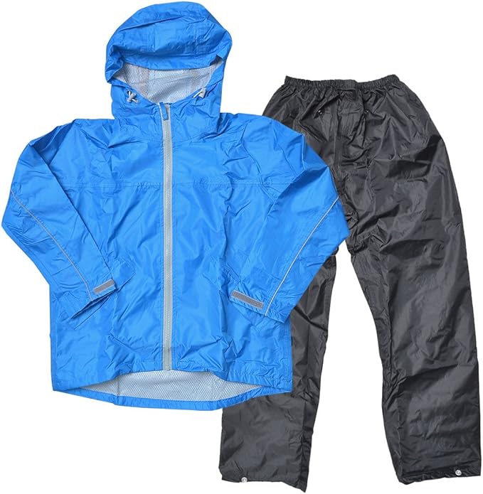 Amazon Co Jp レインウェア キッズ 上下セット レインスーツ 防水 軽量 子供用 カッパ 雨具 自転車 7560 蒸れにくい 裏メッシュ レインコート 140cm ベビー マタニティ