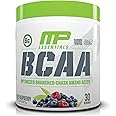 MusclePharm Essentials BCAA Powder, Pre & Post Workout Recovery Drink, Supports Muscle Recovery & Energy Production, Essential Amino Acids Supplement, 30 Servings, Blue Raspberry Flavor
