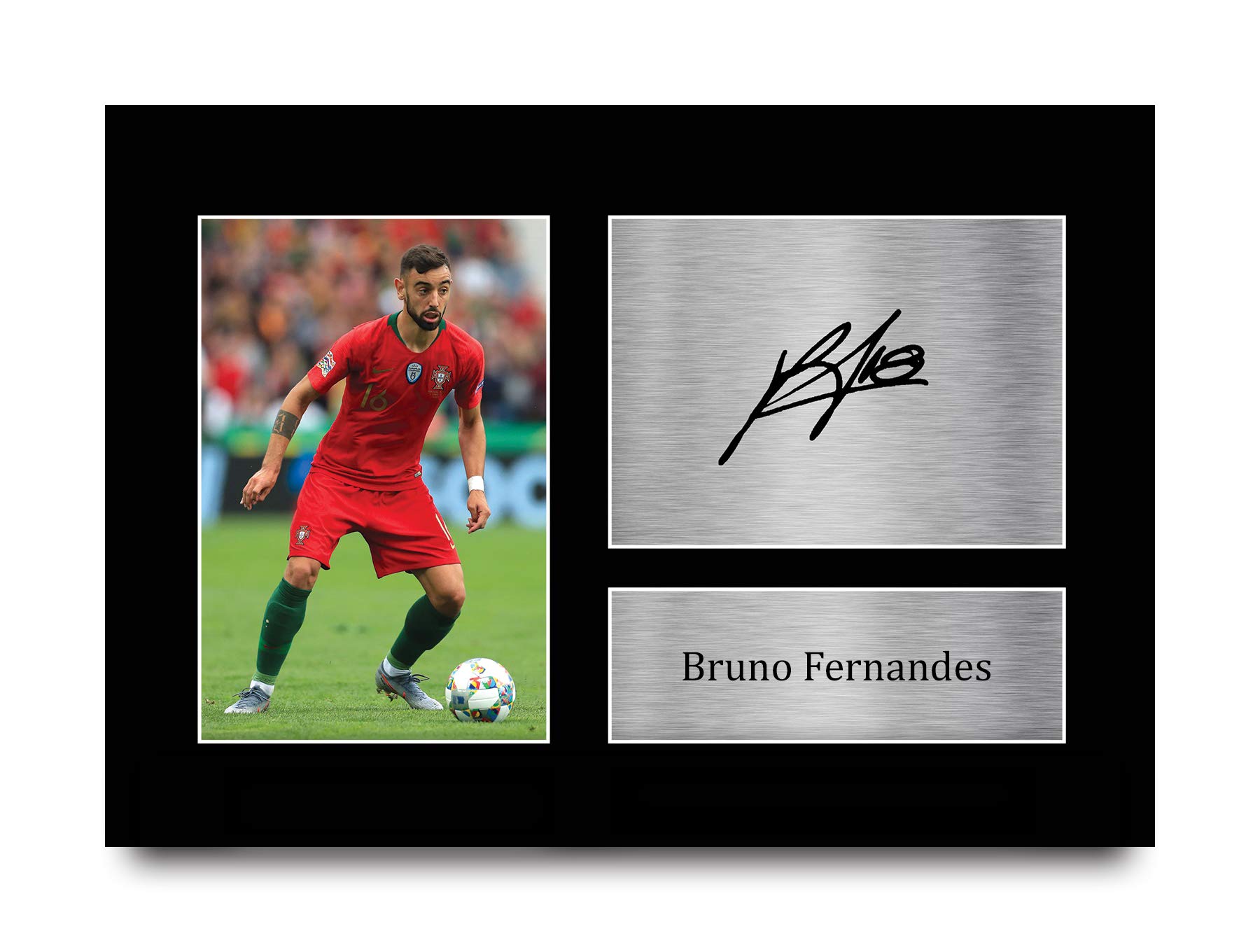 HWC Trading A4 Bruno Fernandes Portugal Gifts Printed Signed Autograph Picture for Fans and Supporters - A4