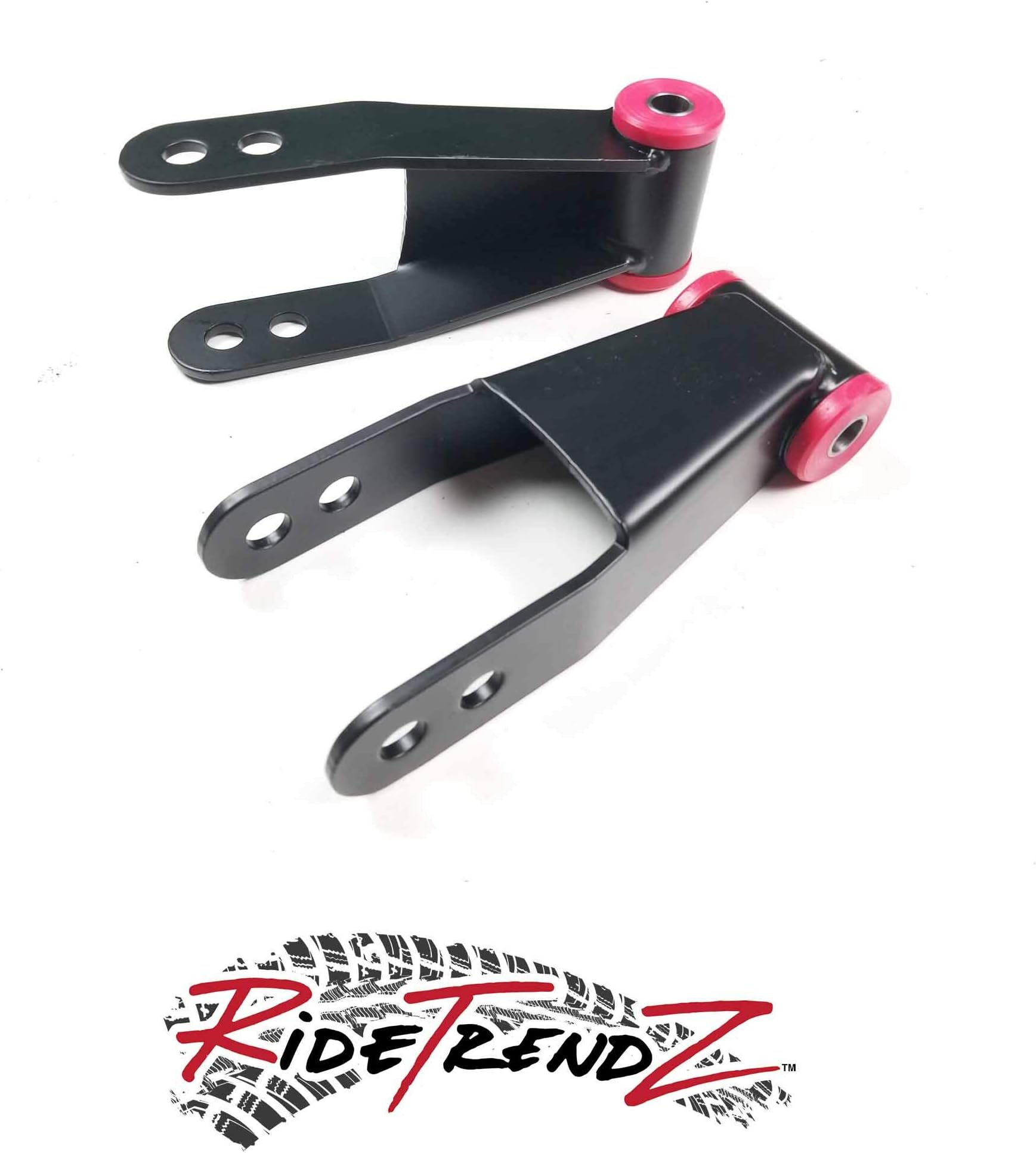 RTZ - Compatible with Ford F150 Pickup Truck 15-22 Rear Adjustable 1" to 2" Lowering Drop Shackles Leveling kit 4wd Black