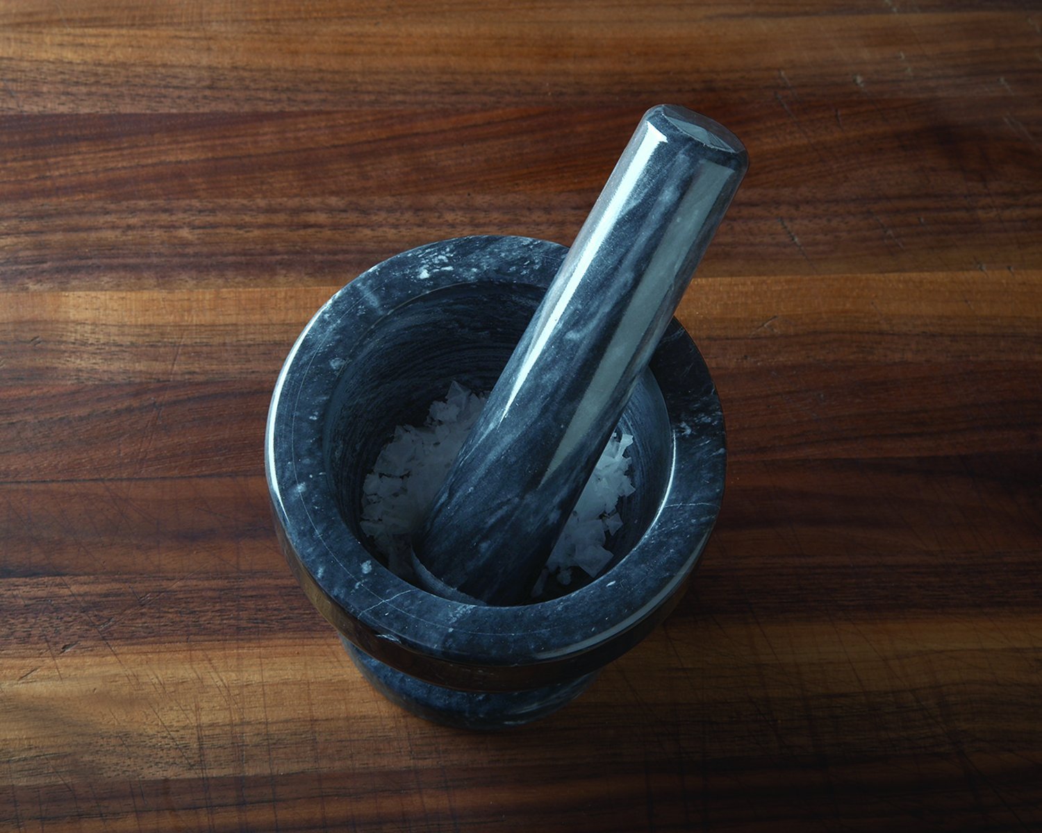 Fox Run Marble Mortar and Pestle Set, Black, 4.5